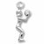 Female Basketball Player charm in 14K White Gold hide-image