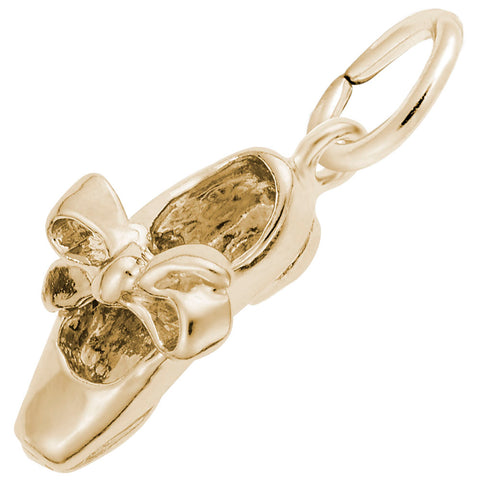 Tap Shoe Charm in Yellow Gold Plated