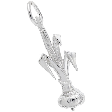 Onion Charm In 14K White Gold