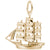 Sailboat Charm in Yellow Gold Plated
