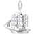 Sailboat Charm In 14K White Gold