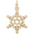 Snowflake Charm in Yellow Gold Plated