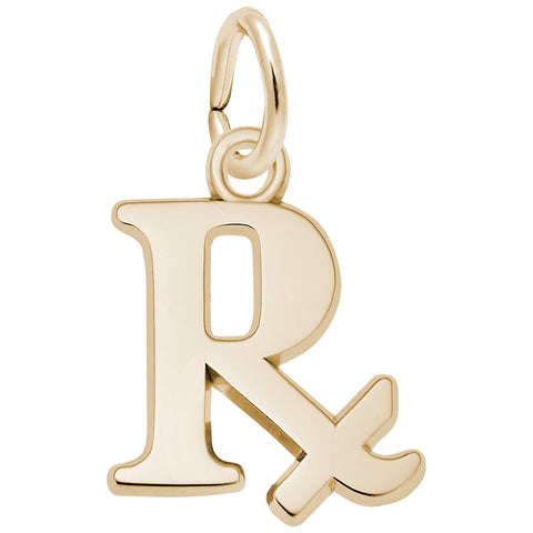 Pharmacy Charm in Yellow Gold Plated