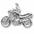 Motorcycle charm in 14K White Gold hide-image