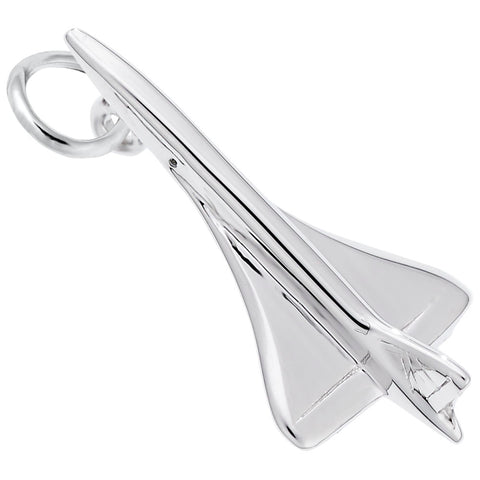 Airplane Charm In Sterling Silver