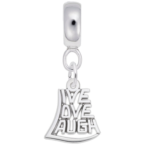 Live,Love,Laugh Charm Dangle Bead In Sterling Silver