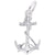 Anchor Charm In Sterling Silver