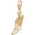Winged Shoe Charm in Yellow Gold Plated