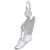 Winged Shoe Charm In 14K White Gold