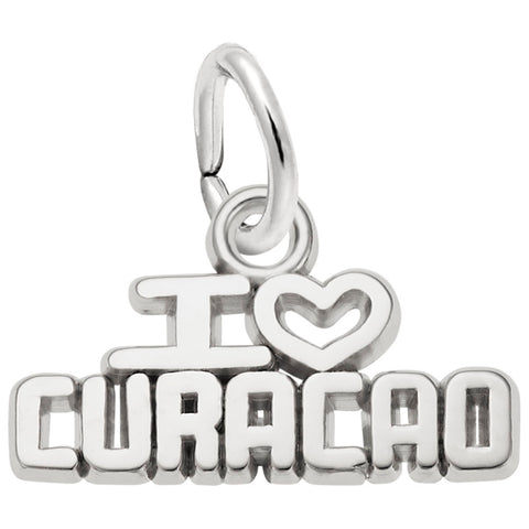 Curcao Charm In 14K White Gold