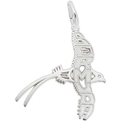 Bermuda Longtail Large Charm In 14K White Gold
