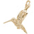 Hummingbird Charm in Yellow Gold Plated