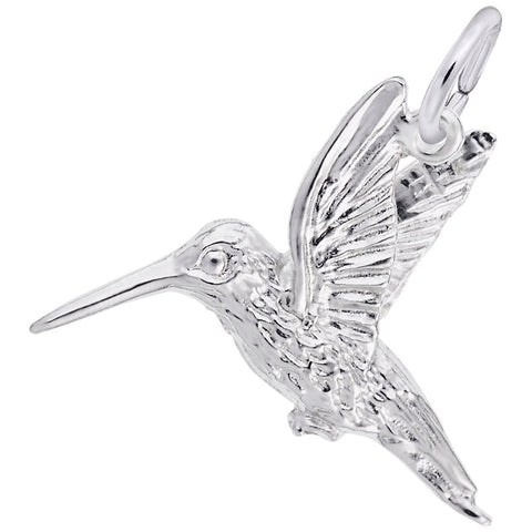 Hummingbird Charm In Sterling Silver