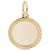 Round Disc Charm In Yellow Gold