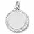 Round Disc charm in 14K White Gold hide-image