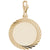 Round Disc Charm In Yellow Gold