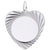 Heart Disc Charm In Sterling Silver