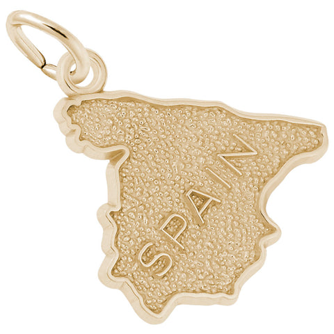 Spain Charm in Yellow Gold Plated