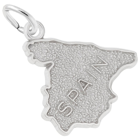 Spain Charm In Sterling Silver