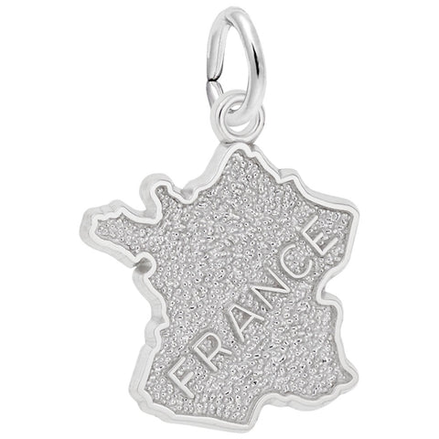 France Charm In Sterling Silver
