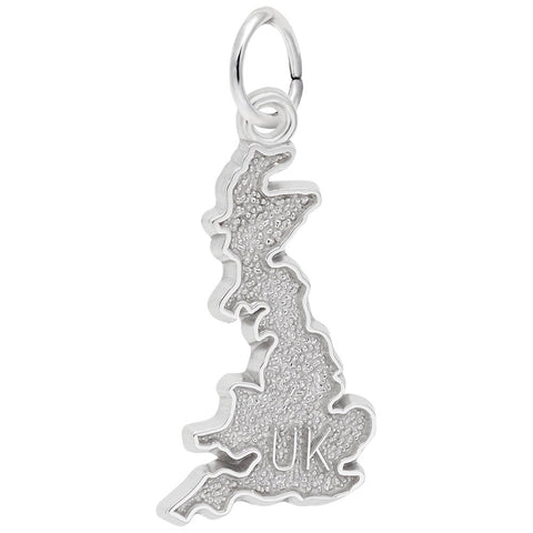 Uk Charm In Sterling Silver