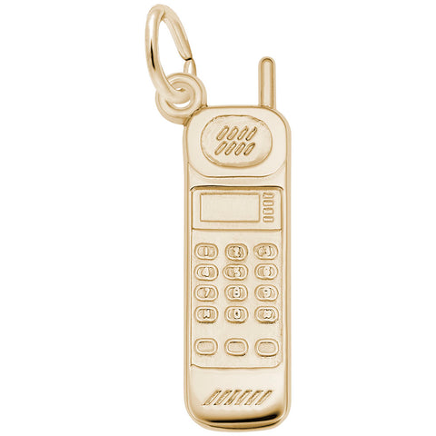 Cellphone Charm in Yellow Gold Plated