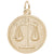 Scales Of Justice Charm in Yellow Gold Plated
