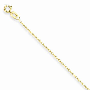 14K Yellow Gold Carded Cable Rope Chain