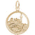 Toronto Skyline Charm in Yellow Gold Plated