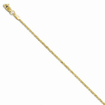 10K Yellow Gold Diamond-Cut Lightweight Rope Chain