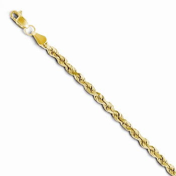 10K Yellow Gold Diamond-Cut Lightweight Rope Chain