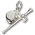 Top Hat And Cane Gloves charm in Sterling Silver hide-image