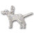 Setter Dog charm in Sterling Silver hide-image