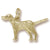 Setter Dog charm in Yellow Gold Plated hide-image