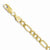 10K Yellow Gold Concave Figaro Chain