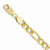 10K Yellow Gold Concave Figaro Bracelet