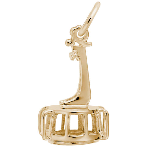 Ski Tram Small Charm in Yellow Gold Plated
