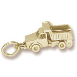 Dump Truck charm in Yellow Gold Plated hide-image