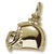 Football Helmet charm in Yellow Gold Plated hide-image