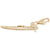 Kayak Charm in Yellow Gold Plated