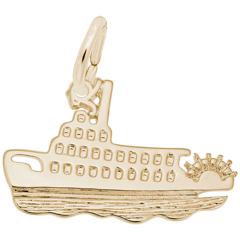 Riverboat Charm In Yellow Gold