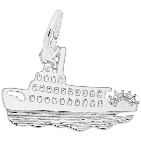 Riverboat Charm In Sterling Silver