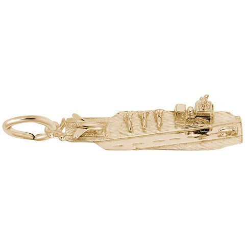 Aircraft Carrier Charm In Yellow Gold
