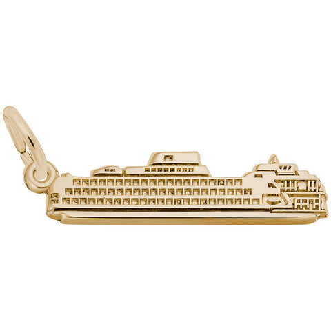 Staten Island Ferry Charm in Yellow Gold Plated