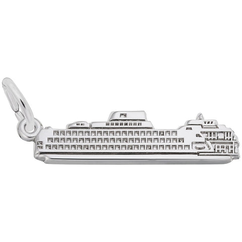 Staten Island Ferry Charm In Sterling Silver