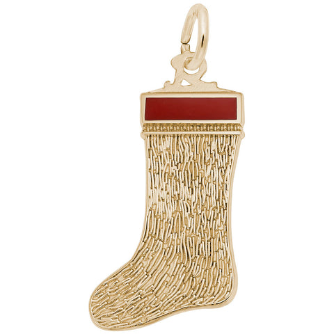 Stocking Charm in Yellow Gold Plated