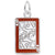 Queen Of Hearts Charm In Sterling Silver