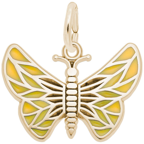 Butterfly Charm in Yellow Gold Plated