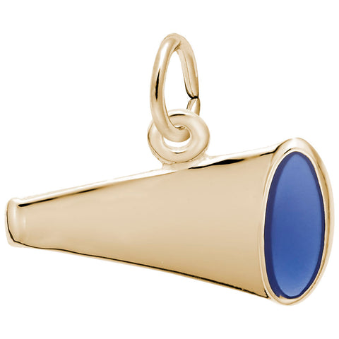 Megaphone Charm in Yellow Gold Plated