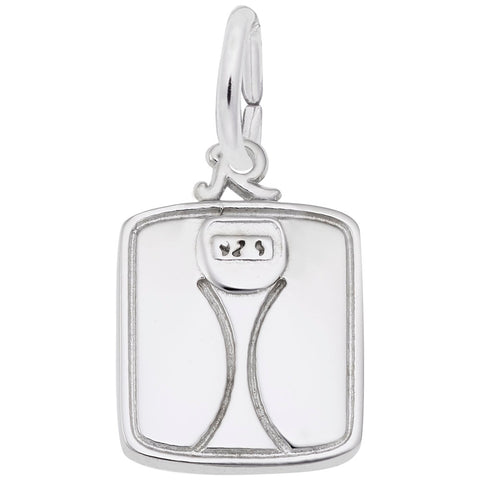 Scale Charm In 14K White Gold
